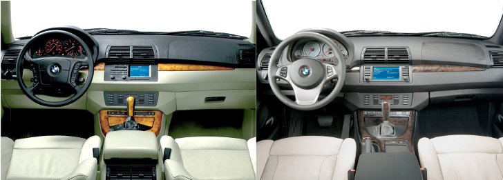 BMW X5 E53 дорестайнг vs рестайлинг с 2003 года