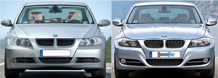 BMW E90 - отличия седана - до и после рестайлинга