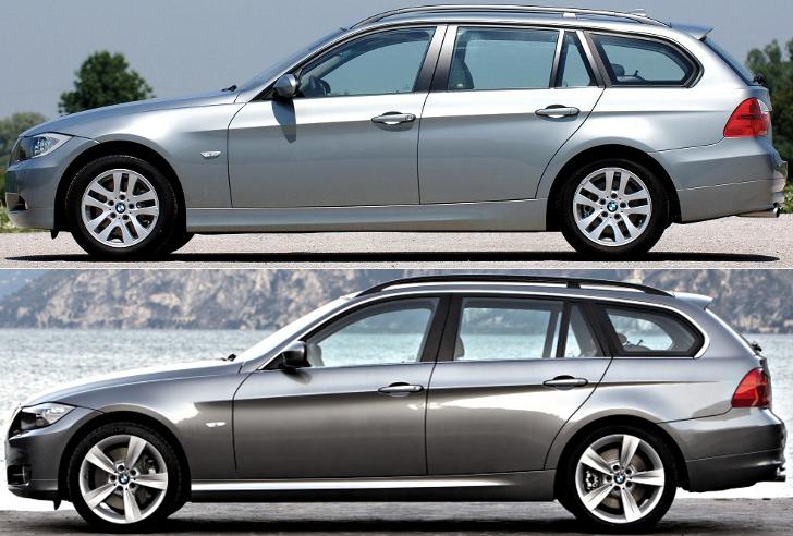 BMW E91 - отличия седана - до и после рестайлинга LCI