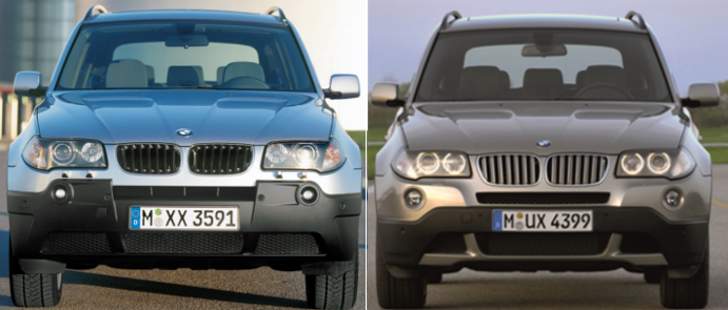 BMW X3 E83 - до и после рестайлинга